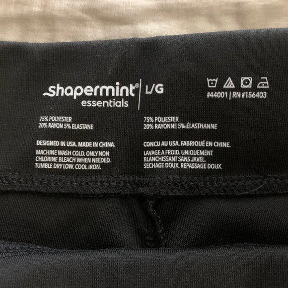 SHAPERMINT NWT Women's Slim Leg Black Pants. Large - Picture 7 of 8